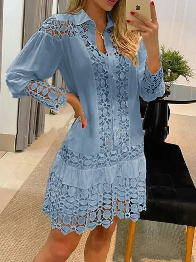 Vestido de Renda Manga Longa - Donna Boneca