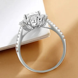 Anel de Noivado em Prata com Diamante Moissanite - Donna Boneca