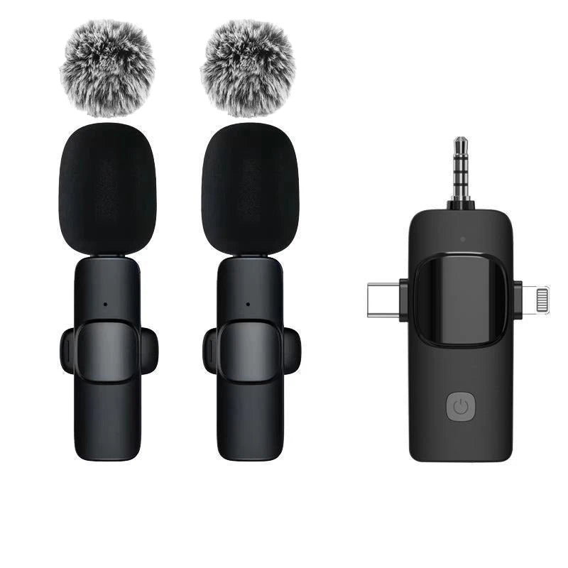 Kit Mini Microfone para Iphone e Android