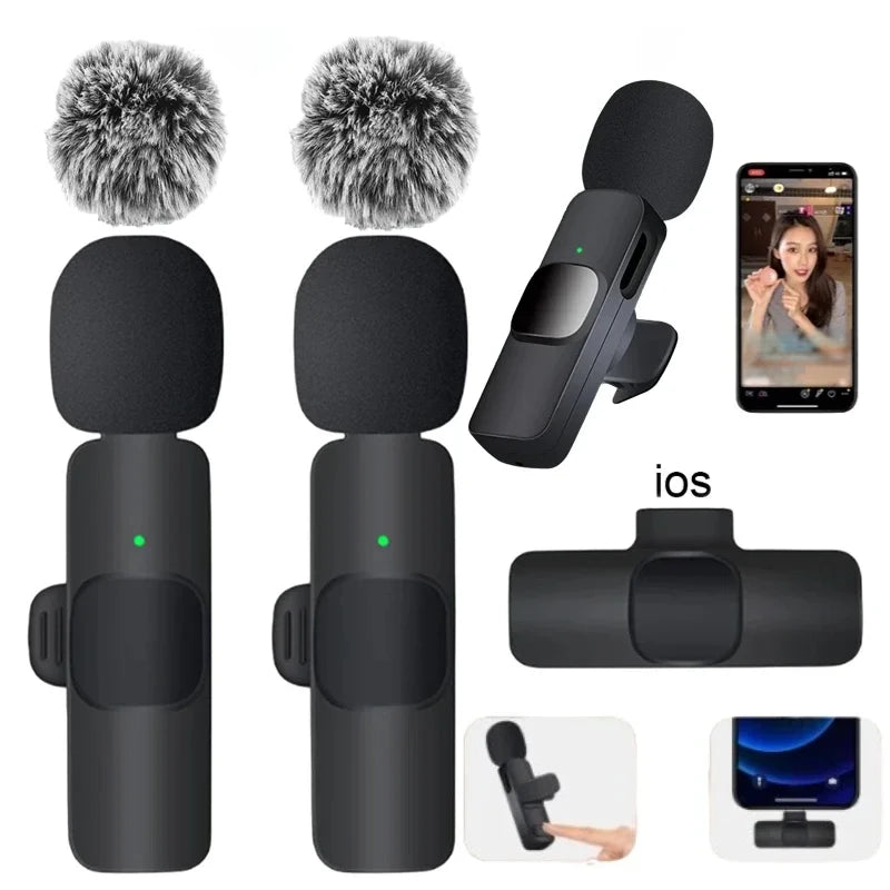 Kit Mini Microfone para Iphone e Android