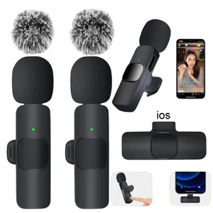 Kit Mini Microfone para Iphone e Android