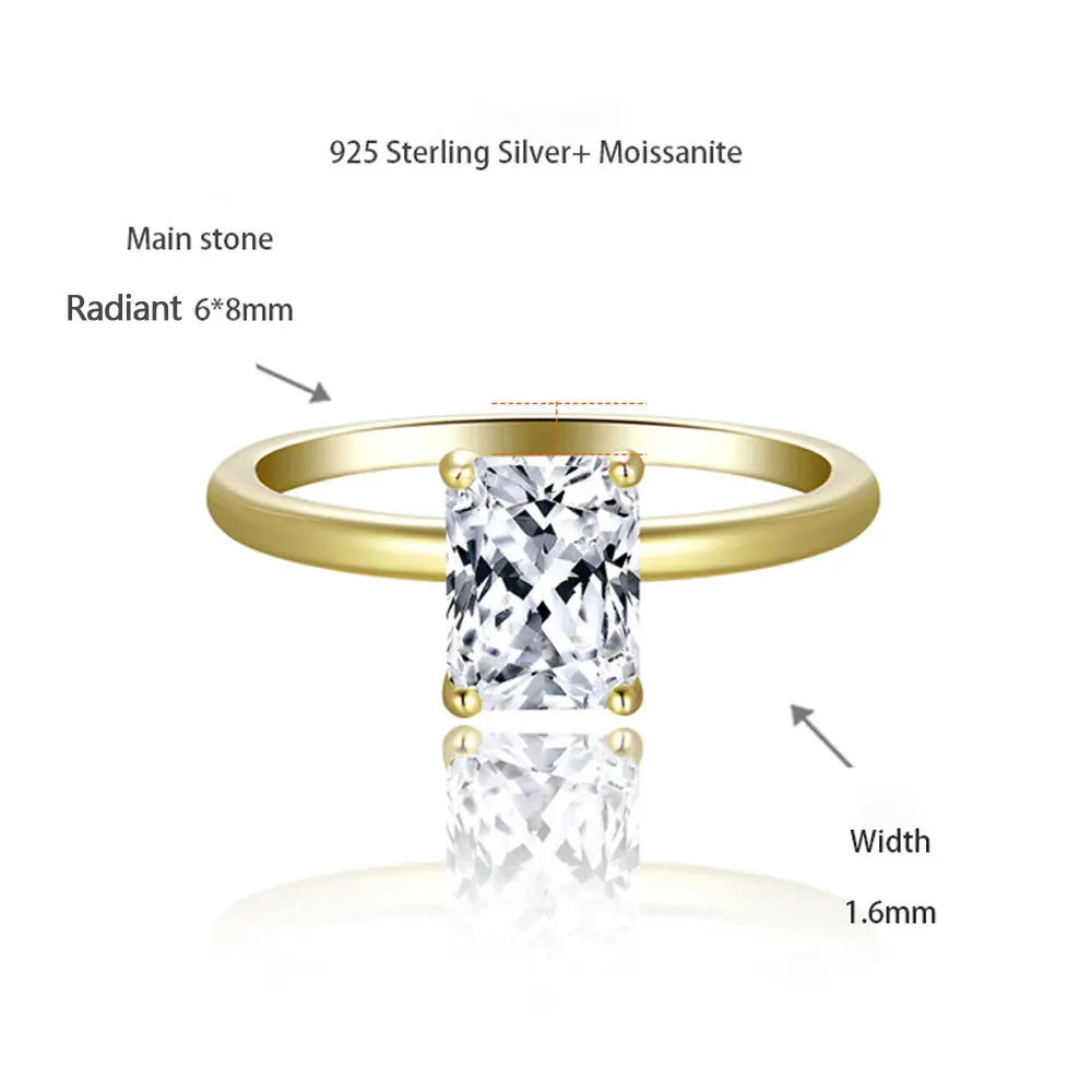 Aliança e Anel com Diamantes Moissanites
