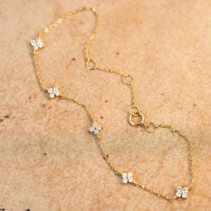 Pulseira Banhada Pequena Flor - Donna Boneca