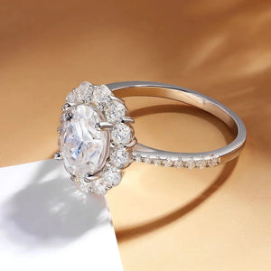 Anel de Noivado em Prata com Diamante Moissanite - Donna Boneca
