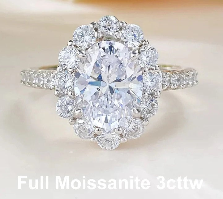 Anel de Noivado em Prata com Diamante Moissanite - Donna Boneca