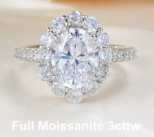 Anel de Noivado em Prata com Diamante Moissanite - Donna Boneca