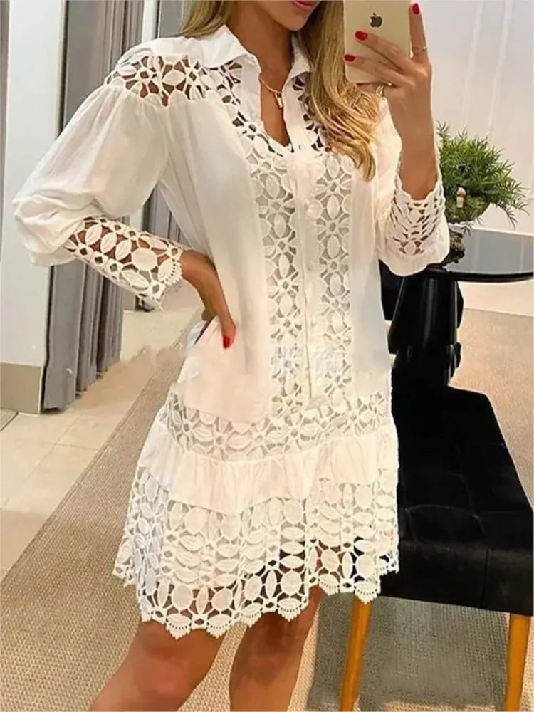 Vestido de Renda Manga Longa - Donna Boneca