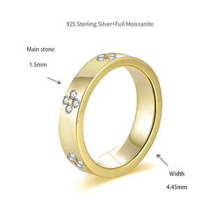 Aliança e Anel com Diamantes Moissanites