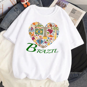 Camisetas Femininas Estampa do Brazil - Donna Boneca
