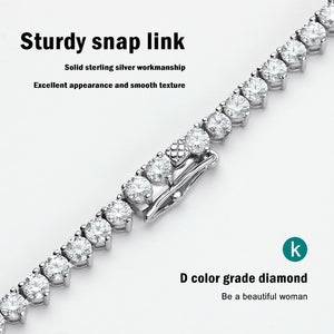 Colar banhado em Prata com Diamante Moissanite - Donna Boneca