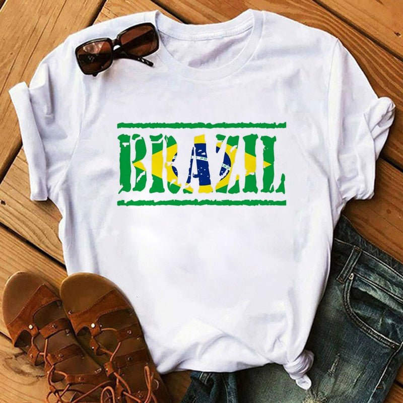 Camisetas Femininas Estampa do Brazil - Donna Boneca