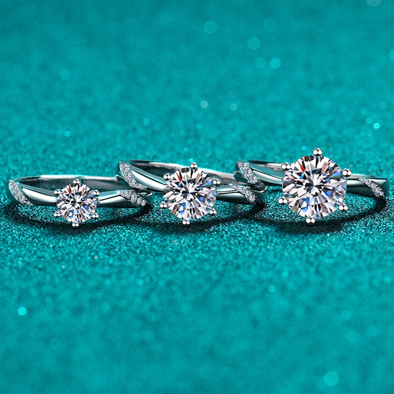 Anel em Prata com Diamante Moissanite - Donna Boneca