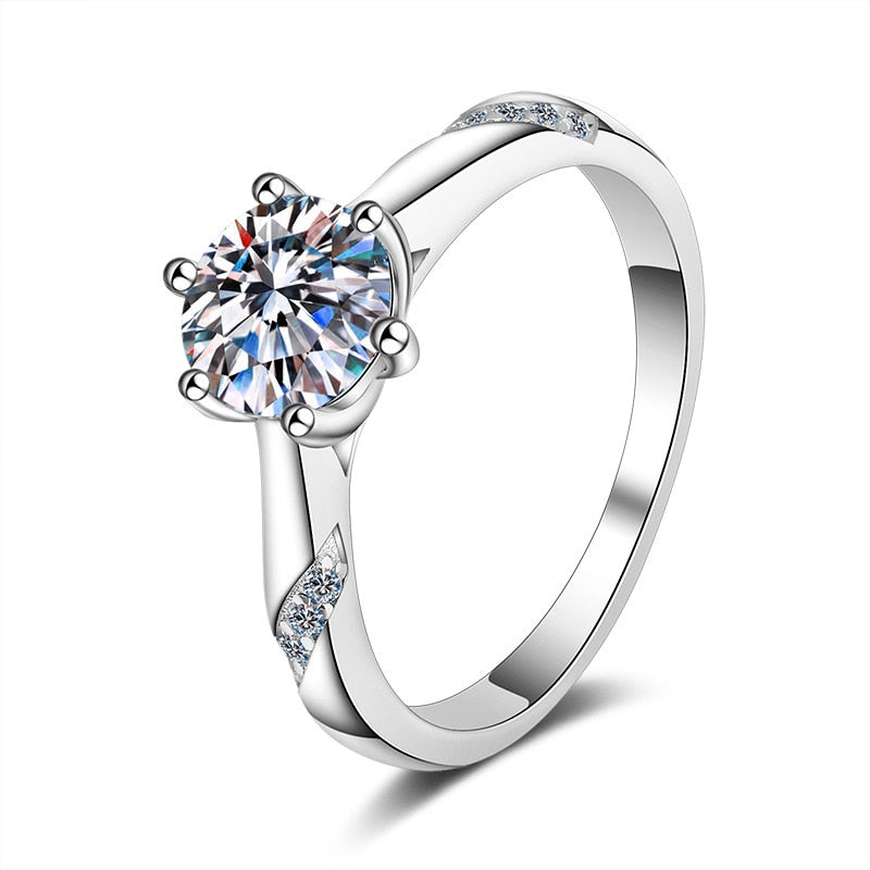 Anel em Prata com Diamante Moissanite - Donna Boneca