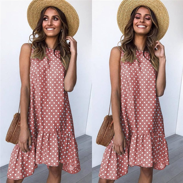 Vestido Curto de Poá - Donna Boneca
